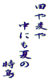 田や麦や 　　中にも夏の 　　　　　　時鳥 