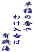 早稲の香や 　　わけ入右は 　　　　　有磯海 